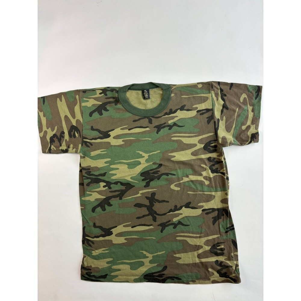 Vintage Tee Swing Mens Single Stitch Camo Ringer T-Shirt L  Camouflage USA 80's